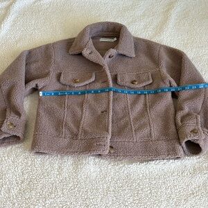 Like New Petal & Pup Cropped Teddy Jacket